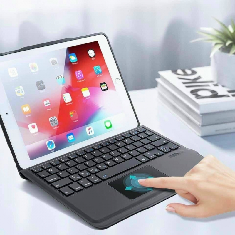 Bao Da Kèm Bàn Phím Wireless iPad Pro 12.9 2020 Hãng Dux Ducis được làm bằng nhựa chất lượng được bao phủ bởi da PU chống trượt và chống trầy xước, bàn phím có thể hoạt động 80 giờ